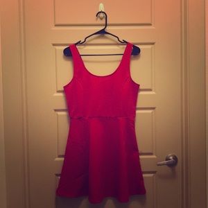 Never been worn cherry red mini dress or cover-up!